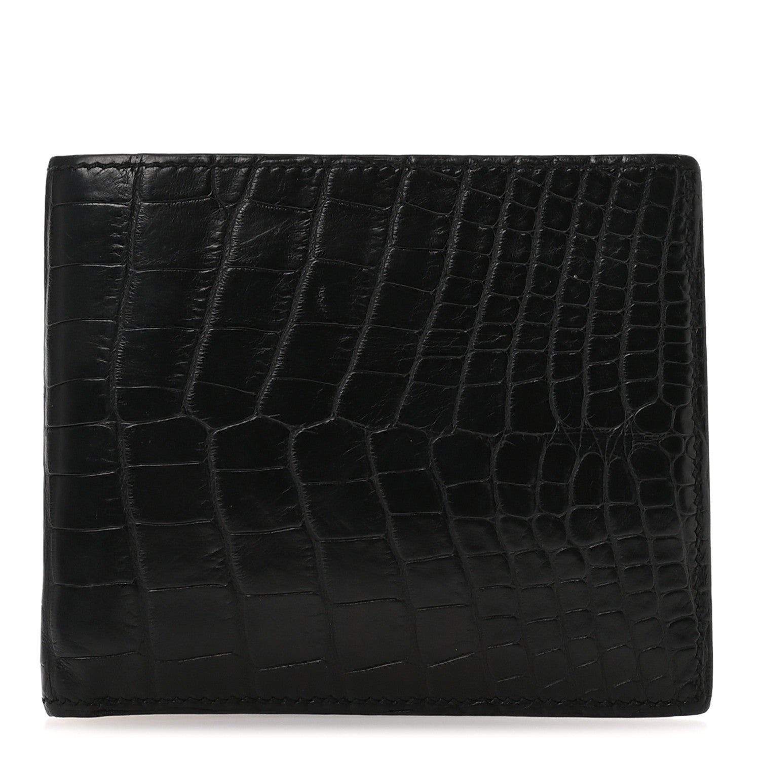 Hermes Matte Alligator MC2 Copernic Compact Wallet Black 1816692