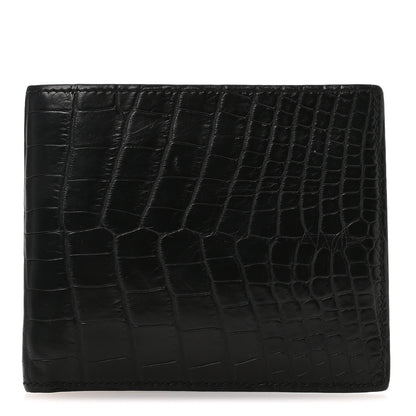 Hermes Matte Alligator MC2 Copernic Compact Wallet Black 1 of 6