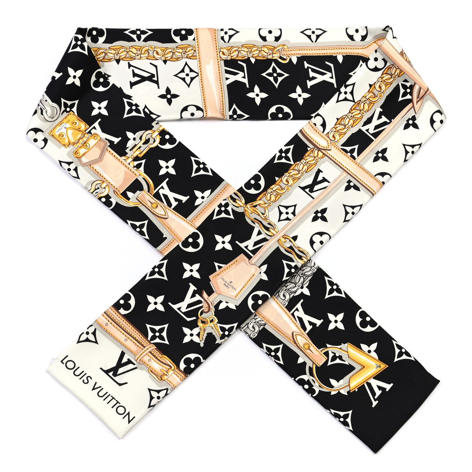 Louis Vuitton Silk Monogram Confidential Bandeau Black 1 of 3