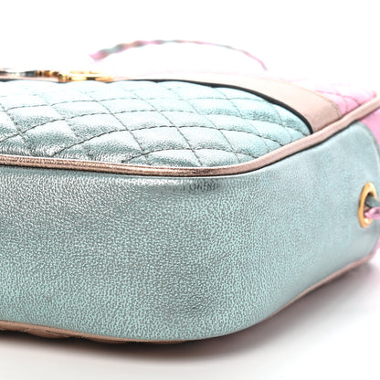 Gucci Laminated Nappa Trapuntata Small Zumi Shoulder Bag Rosa Lago Rame 9 of 9