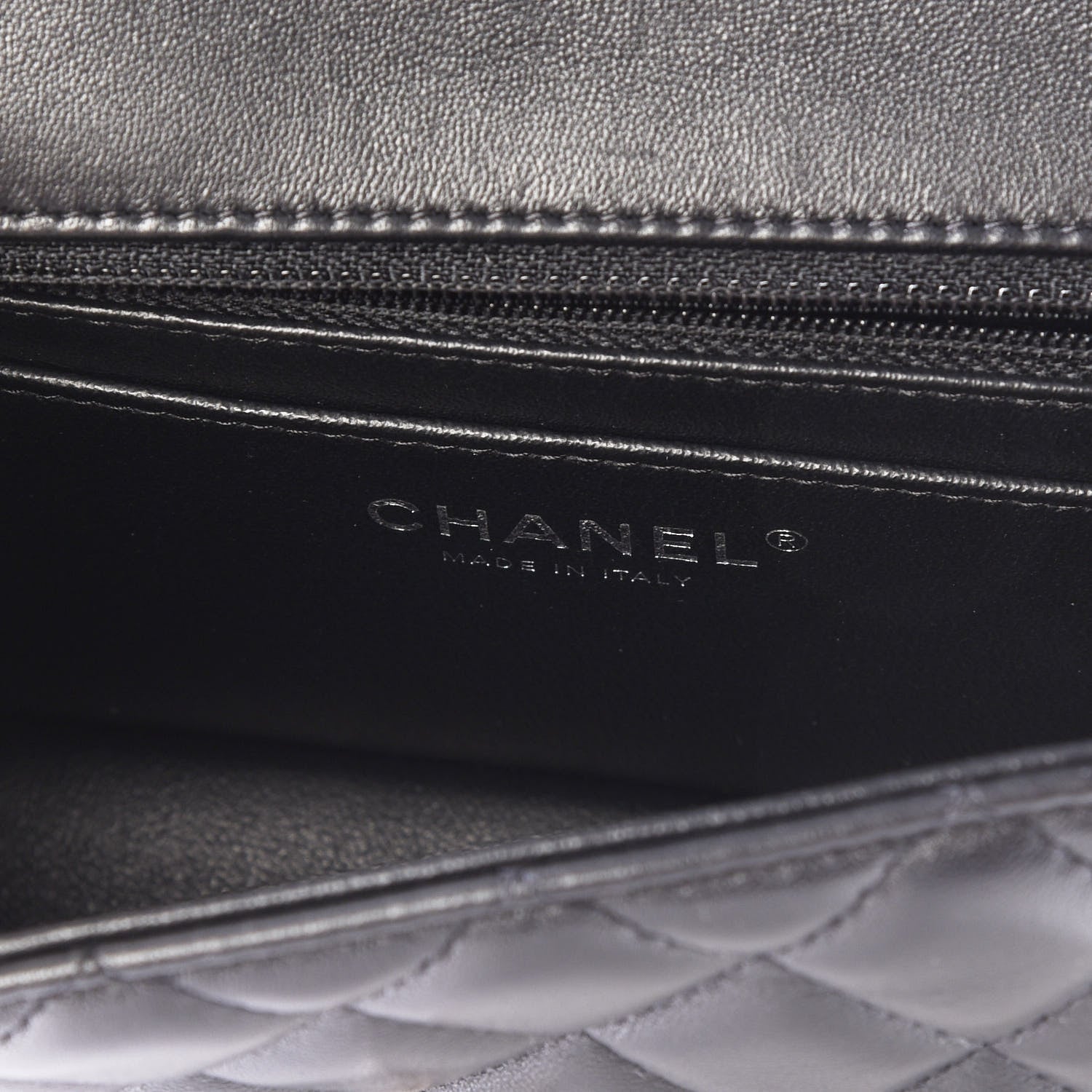 Chanel Lambskin Quilted Mini Rectangular Flap Black 9 of 13