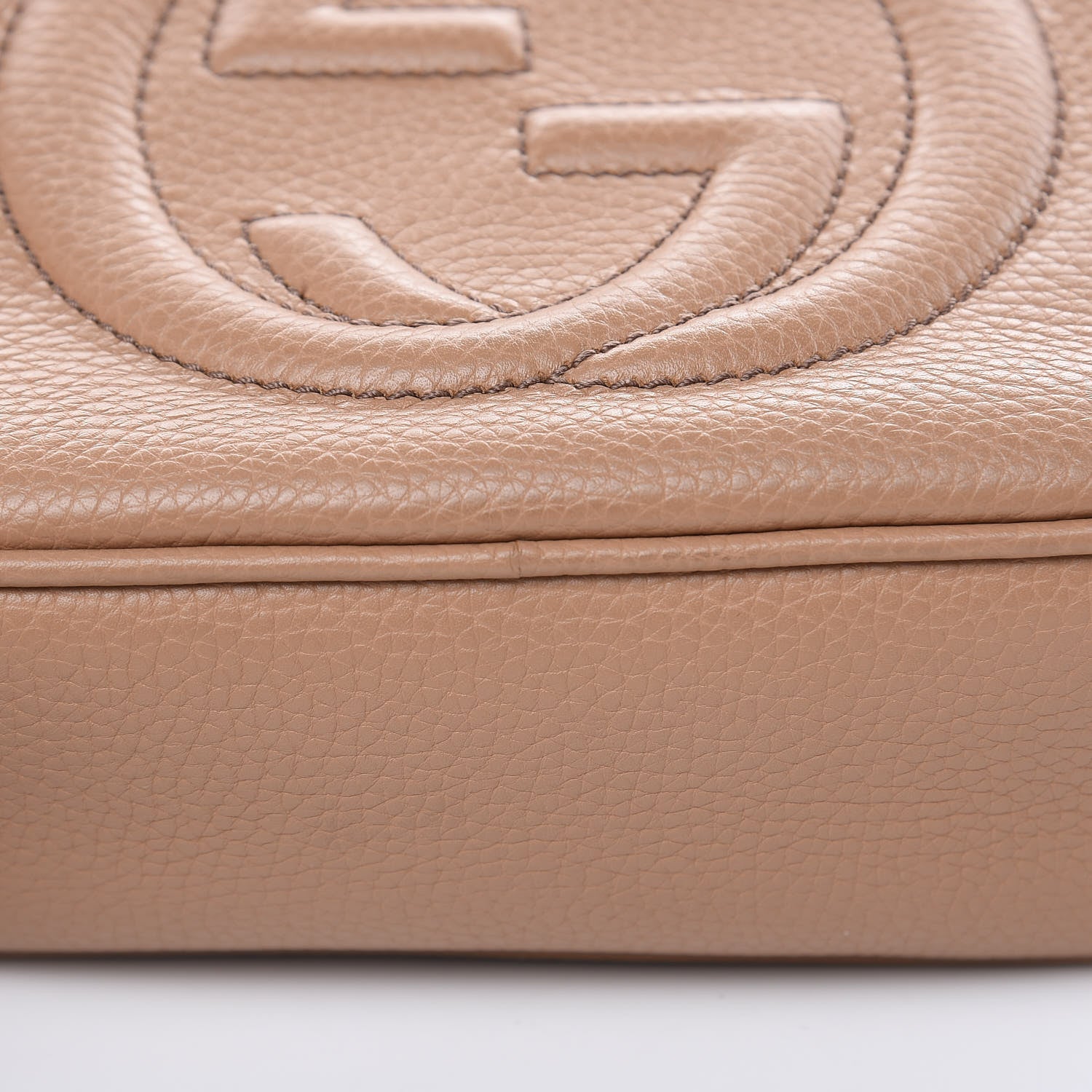 Gucci Pebbled Calfskin Small Soho Disco Bag Rose Beige 10 of 11