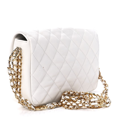 Chanel Caviar Quilted Small CC You Flap White 3 of 12