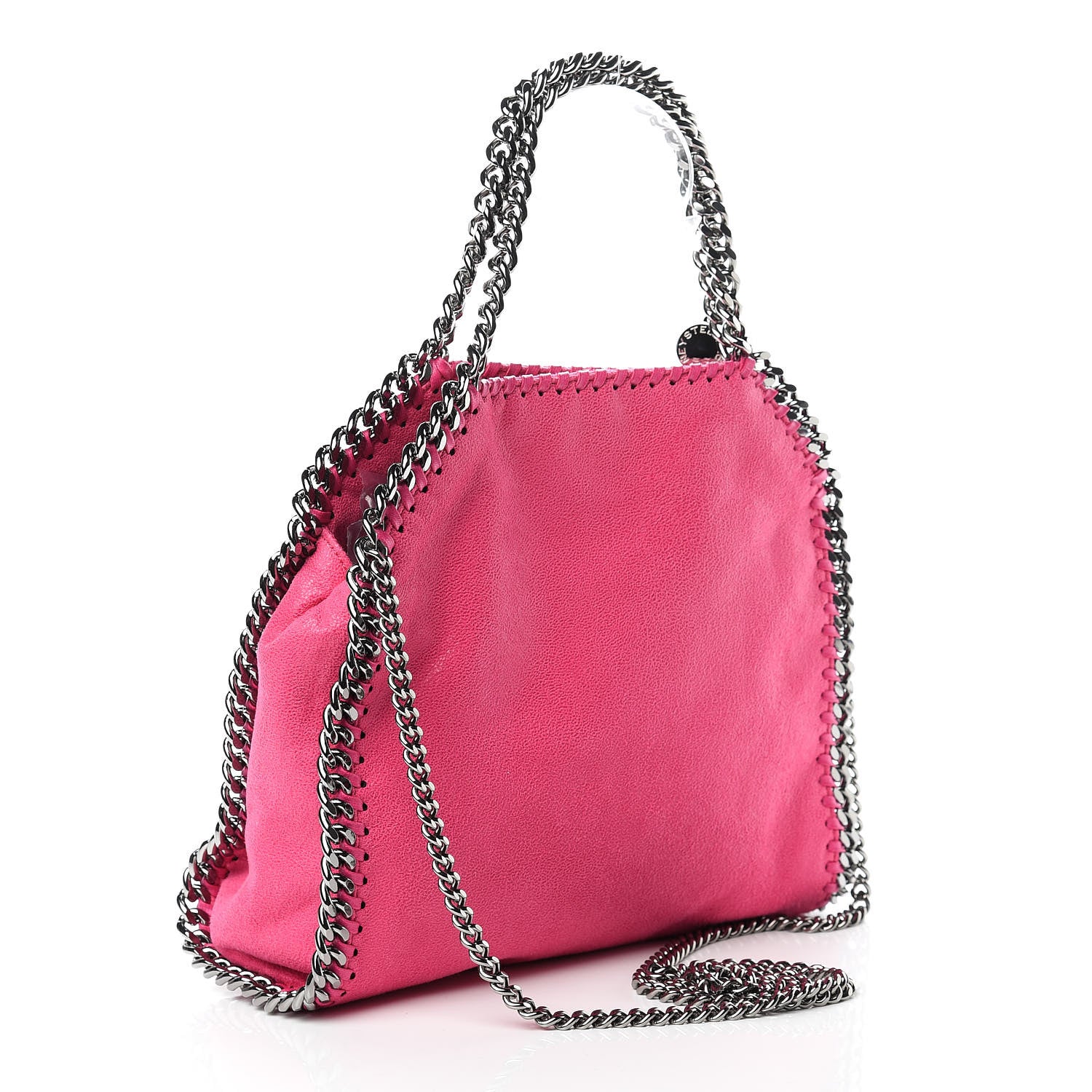 Stella McCartney Shaggy Deer Mini Falabella Fold Over Tote Hot Pink 3 of 10