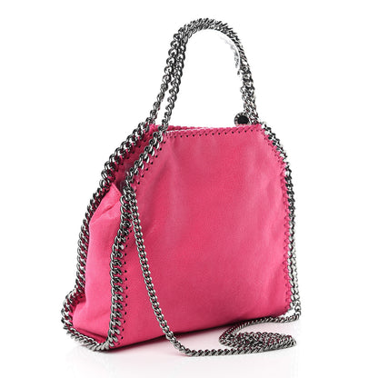 Stella McCartney Shaggy Deer Mini Falabella Fold Over Tote Hot Pink 3 of 10