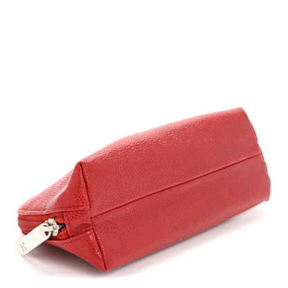 Chanel Caviar Timeless CC Cosmetic Pouch Red 4 of 9