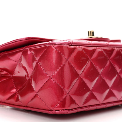 Chanel Shaded Patent Calfskin Quilted Mini Rectangular Flap Pink Dark Pink 9 of 11