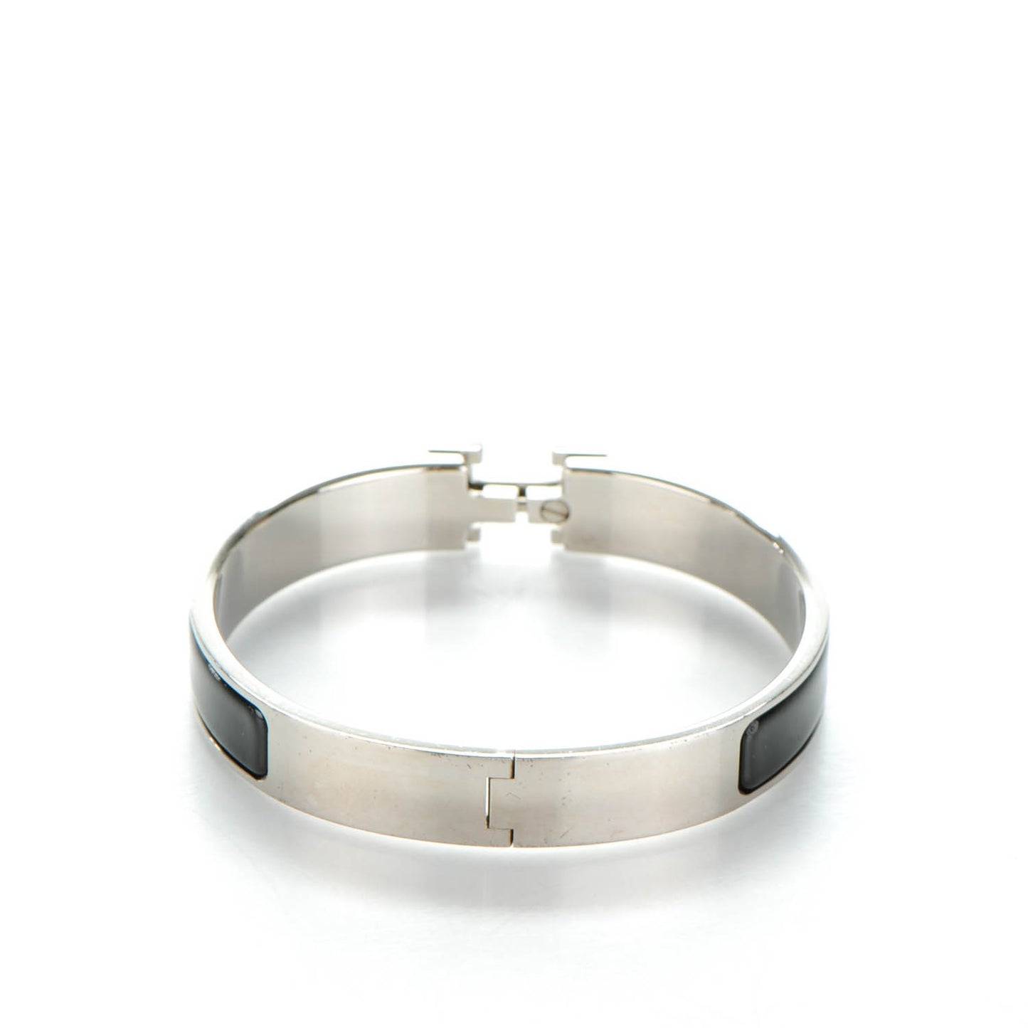 Enamel Narrow Clic Clac H Bracelet GM Black