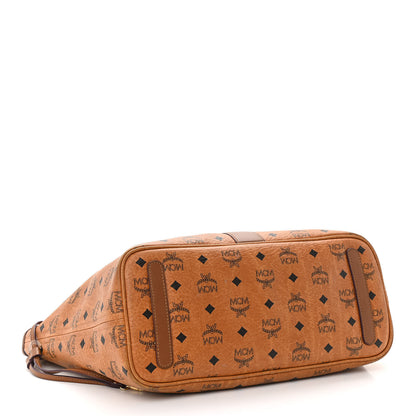 MCM Visetos Medium Liz Reversible Shopper Tote Cognac 6 of 15