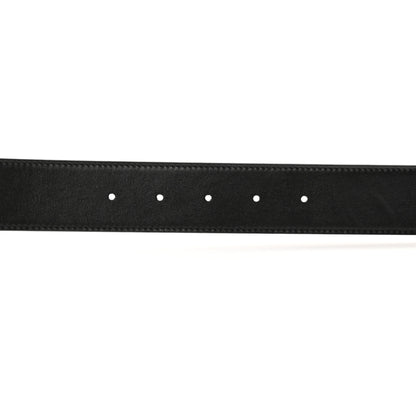 Gucci GG Supreme Monogram Plutone Calfskin Palladium Double G Reversible 37mm Belt 90 36 Beige Ebony Black 3 of 6