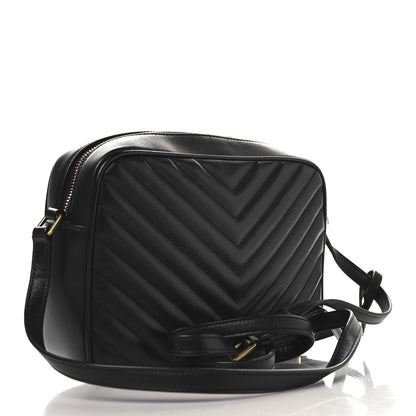 Saint Laurent Calfskin Matelasse Monogram Lou Camera Bag Black 2 of 10