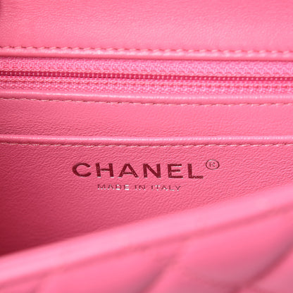 Chanel Lambskin Quilted Mini Square Flap Pink 6 of 10