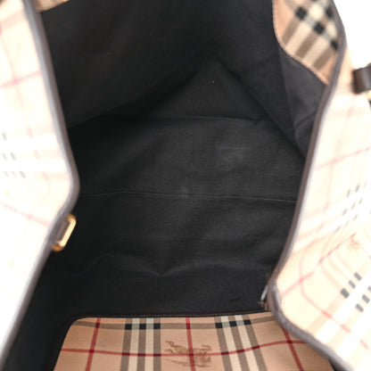 Burberry Haymarket Check Large Canterbury Tote Chocolate 6 of 17