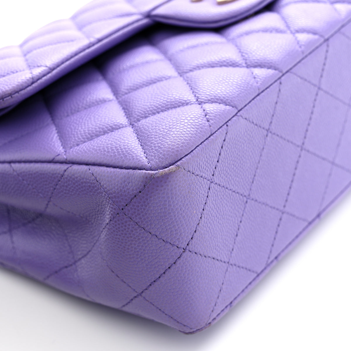 Chanel Caviar Quilted Small Double Flap Purple 12 of 13