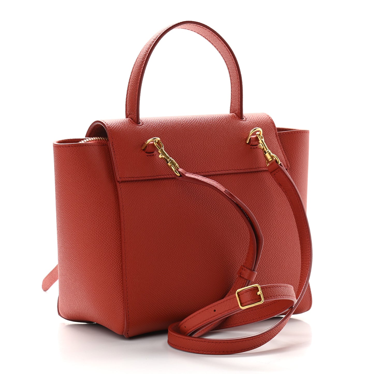 Grained Calfskin Nano Belt Bag Fox Red