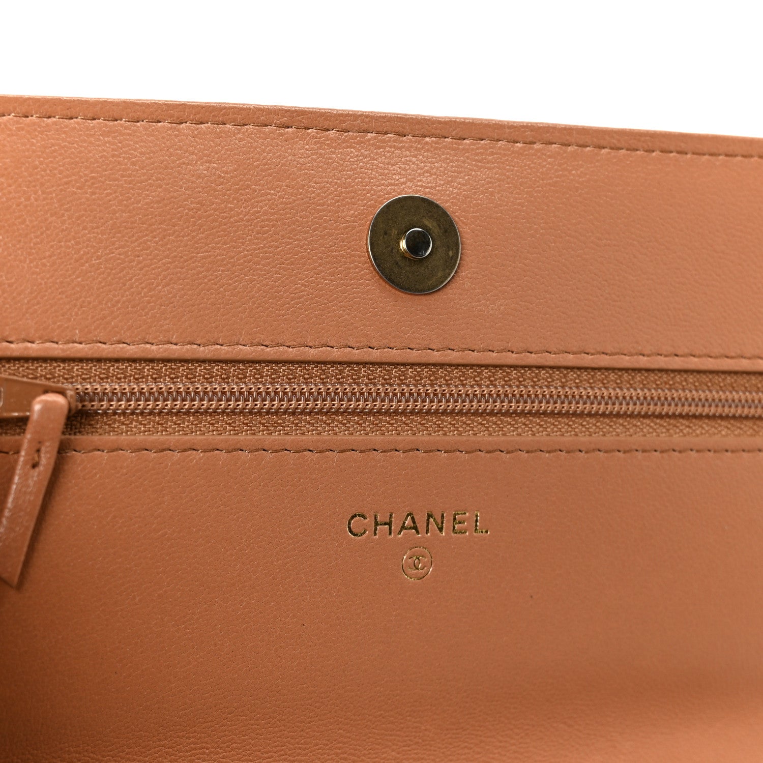 Chanel Lambskin Quilted Chanel 19 Wallet On Chain WOC Brown 6 of 11