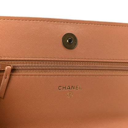 Chanel Lambskin Quilted Chanel 19 Wallet On Chain WOC Brown 6 of 11