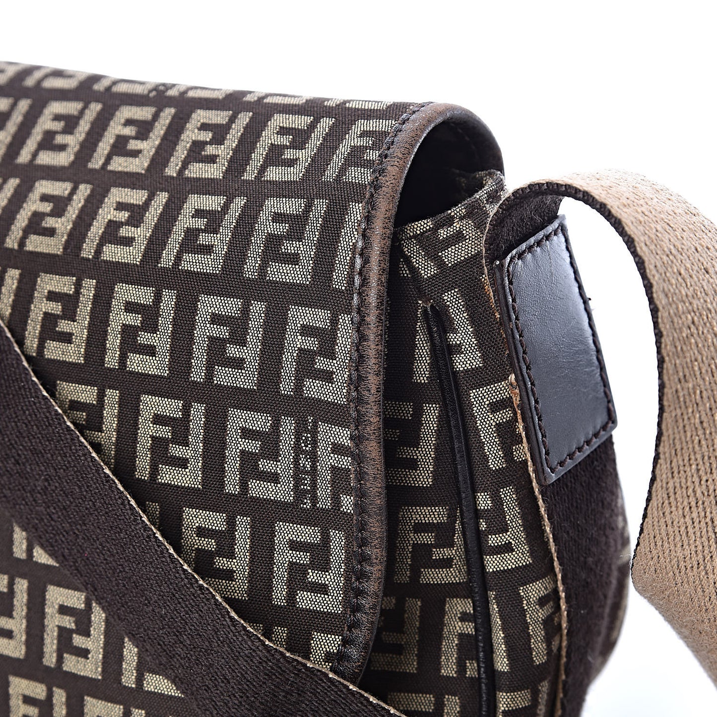 Zucchino Vitello Flap Messenger Satchel Testa di Moro Beige