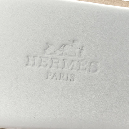 Hermes Calfskin Cork Eze 30 Sandals 36 White 9 of 10