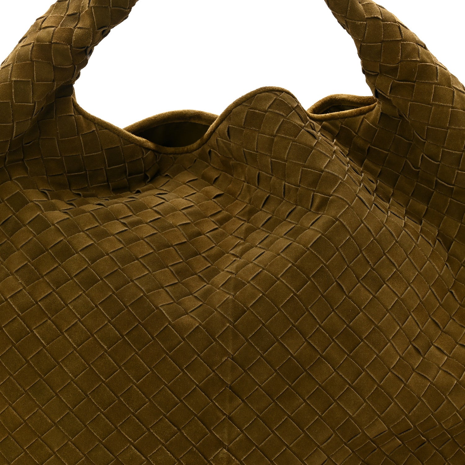 Bottega Veneta Suede Intrecciato Large Hop Olive Oil 15 of 19