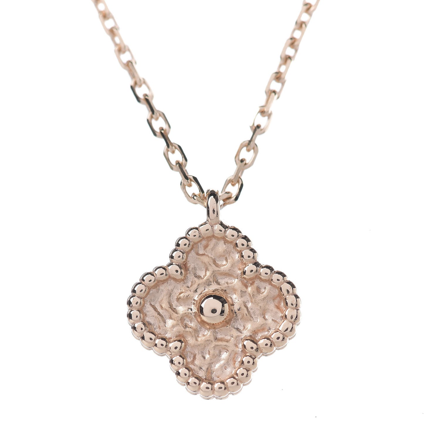 18K Rose Gold Sweet Alhambra Pendant Necklace