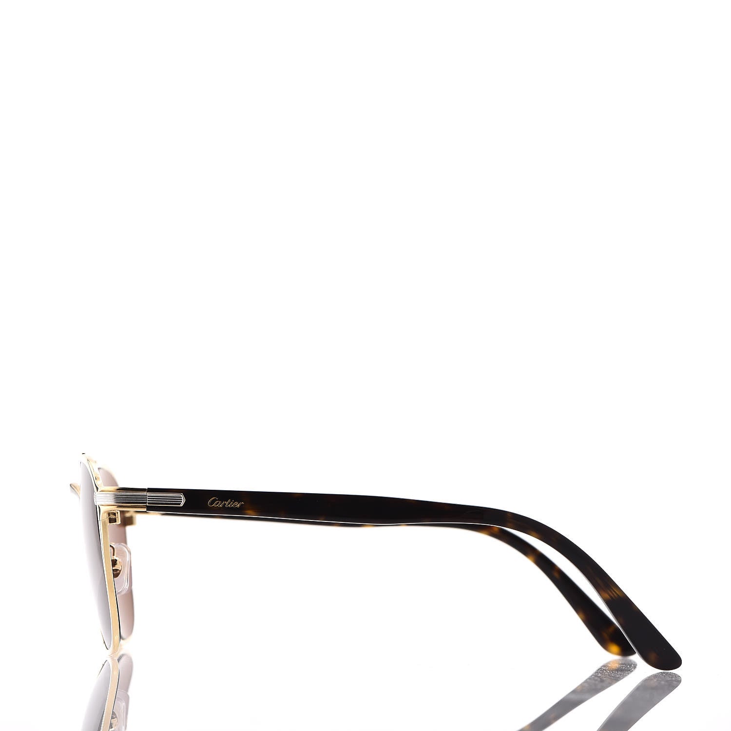 Cartier C De Sunglasses Gold Tortoise 3 of 7