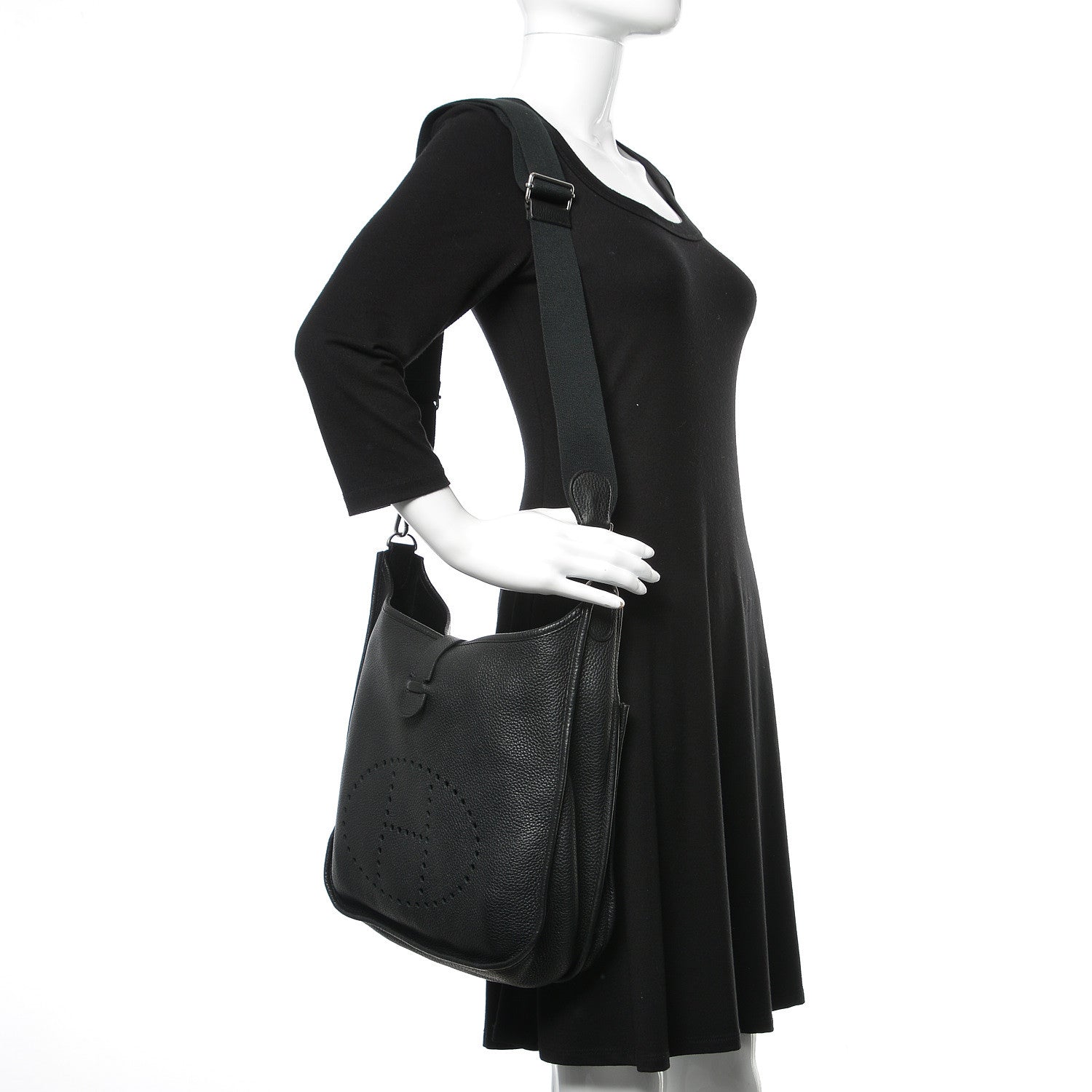 Hermes Taurillon Clemence Evelyne III GM Black 2 of 9