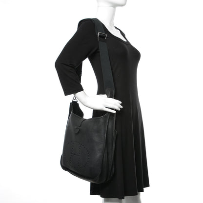 Hermes Taurillon Clemence Evelyne III GM Black 2 of 9