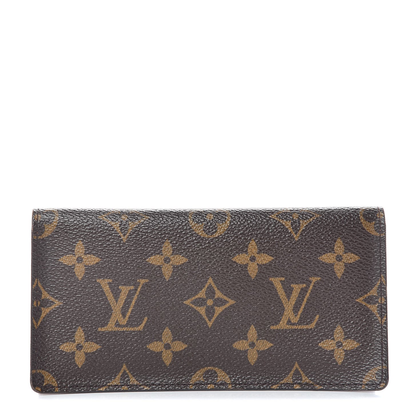 Monogram Simple Checkbook Holder Wallet
