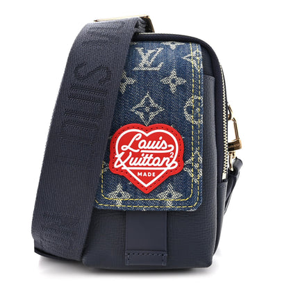 Louis Vuitton X NIGO Denim Monogram Flat Double Phone Pouch 1 of 10