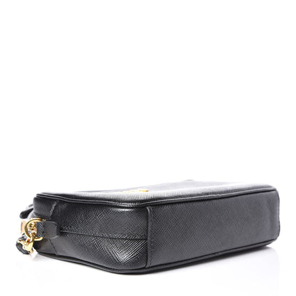 Prada Saffiano Lux Small Camera Crossbody Bag Black 3 of 10