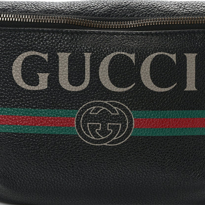 Gucci Grained Calfskin Logo Belt Bag Black 8 of 12