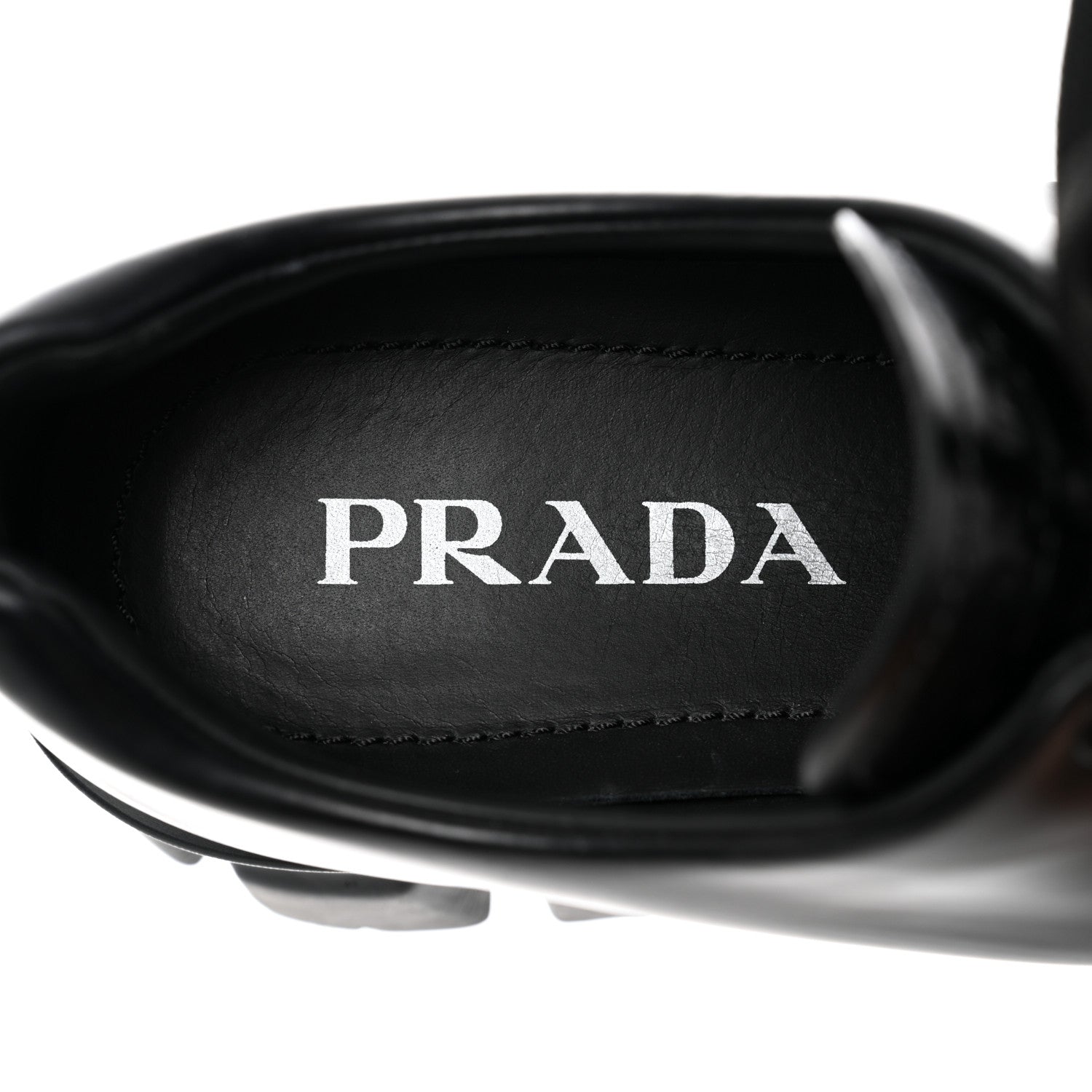 Prada Spazzolato Rois Monolith 55mm Derby Loafers 39 Black 7 of 11