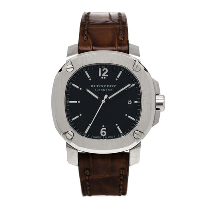 Burberry Stainless Steel Alligator 41mm The Britain Automatic Watch Black BBY1202 1 of 6