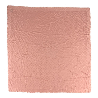 Louis Vuitton Silk Wool Monogram Shawl Rose 1 of 3