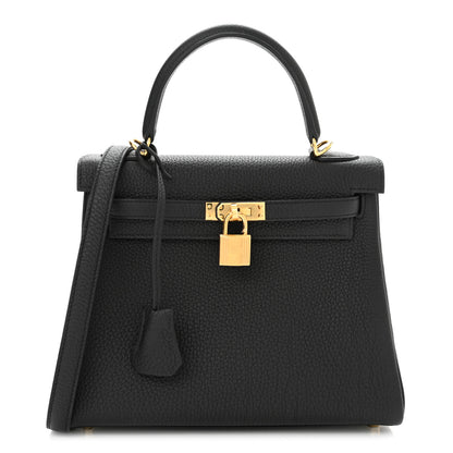 Hermes Togo Kelly Retourne 25 Black 1 of 11