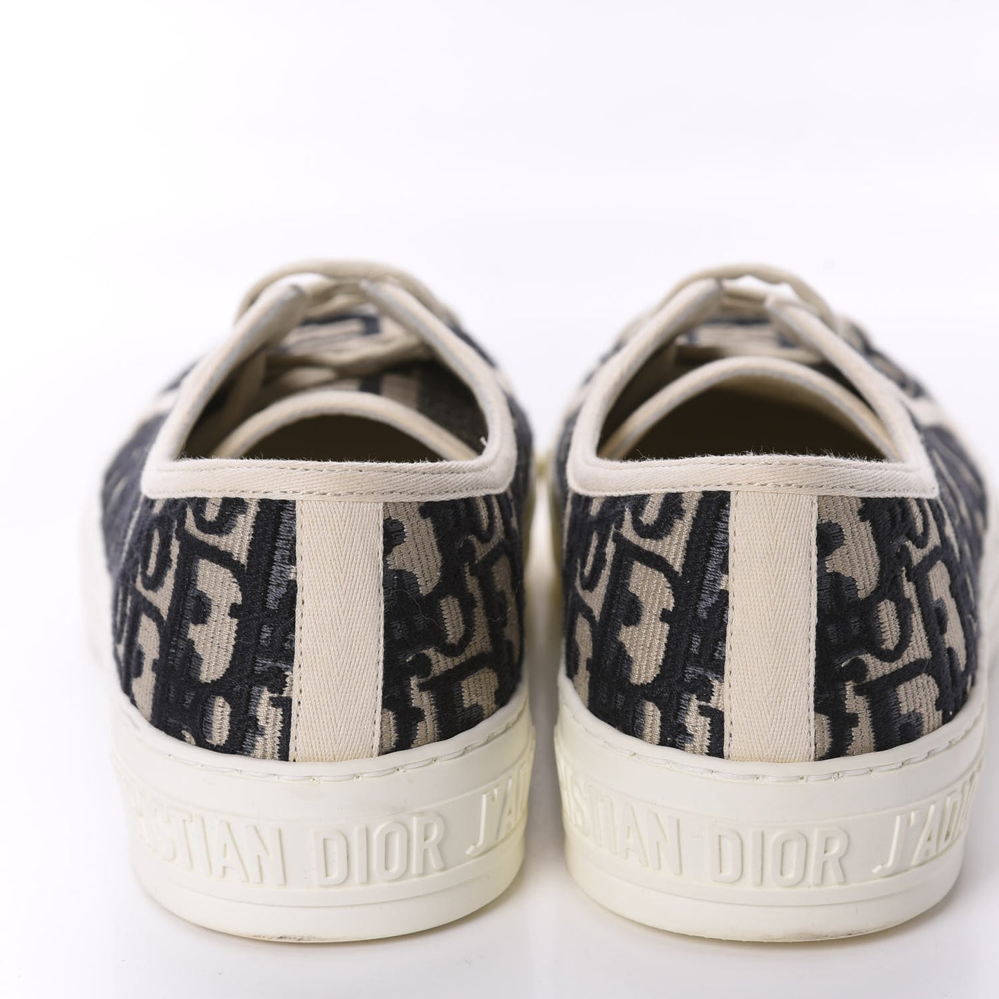 Canvas Oblique Walk'N'Dior Low Top Sneakers 39.5 Deep Blue