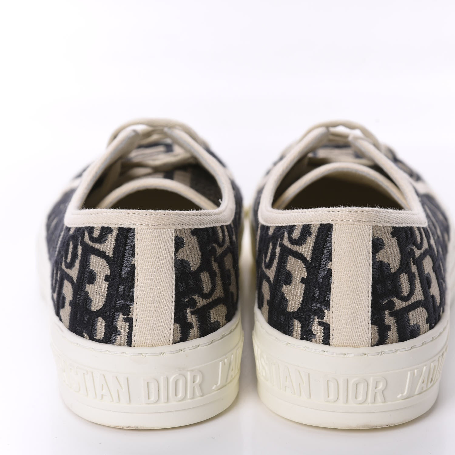 Christian Dior Canvas Oblique Walk'N'Dior Low Top Sneakers 39.5 Deep Blue 6 of 10