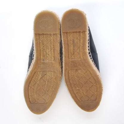 Chanel Lambskin CC Espadrilles 36 Dark Navy 10 of 11