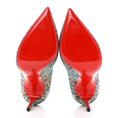 Christian Louboutin Glitter Pigalle Follies 100 Pumps 37.5 China Blue 5 of 11