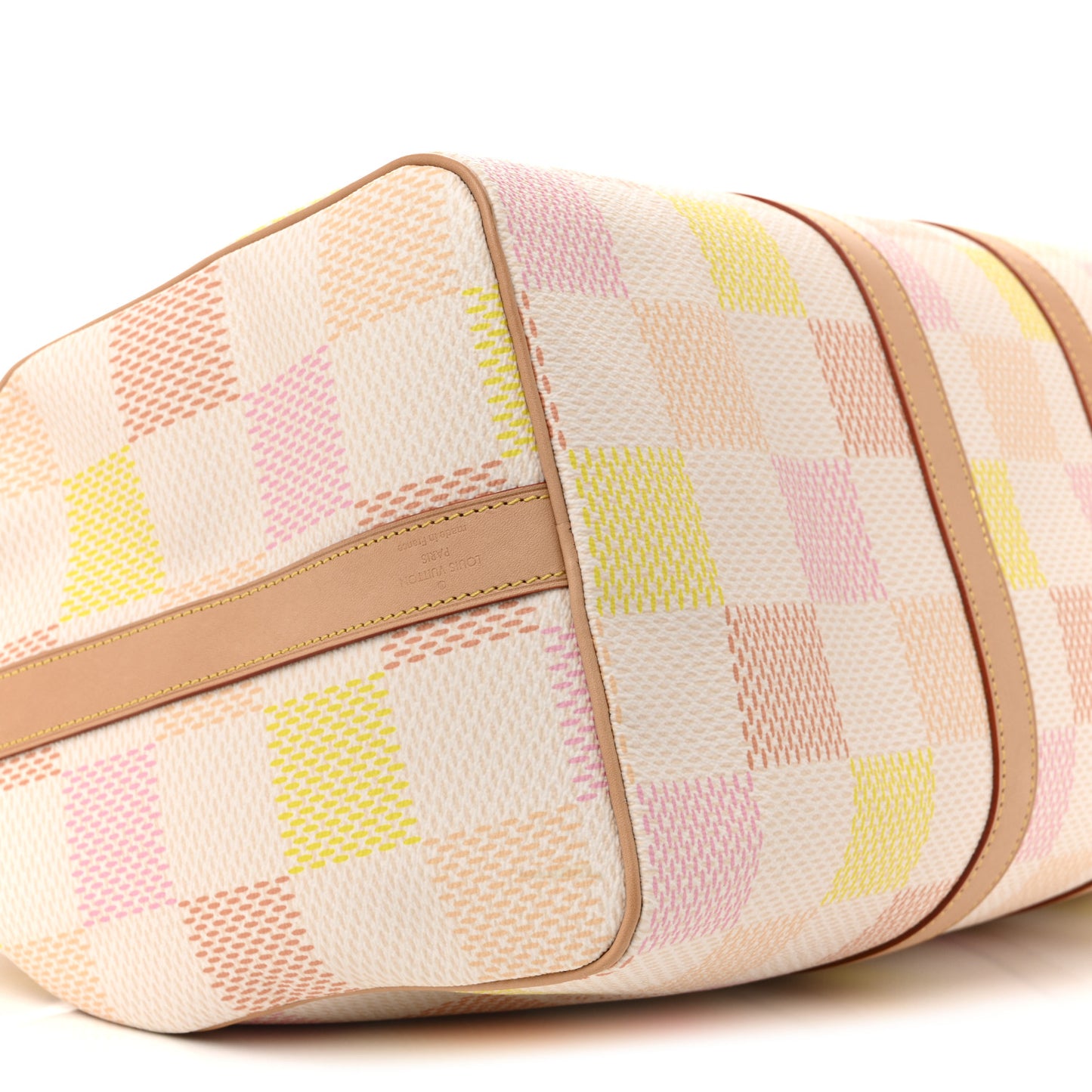 Calfskin Damier Keepall Bandouliere 45 Peach