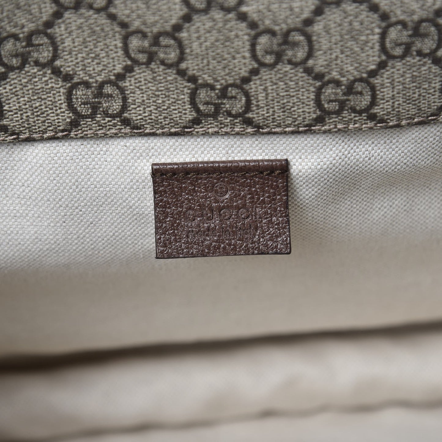 GG Supreme Monogram Web Neo Vintage Double Flap Messenger Bag Beige New Acero