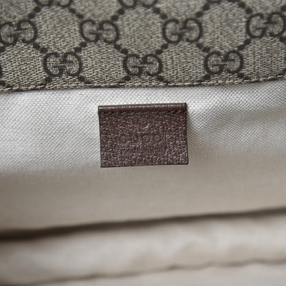 Gucci GG Supreme Monogram Web Neo Vintage Double Flap Messenger Bag Beige New Acero 8 of 10
