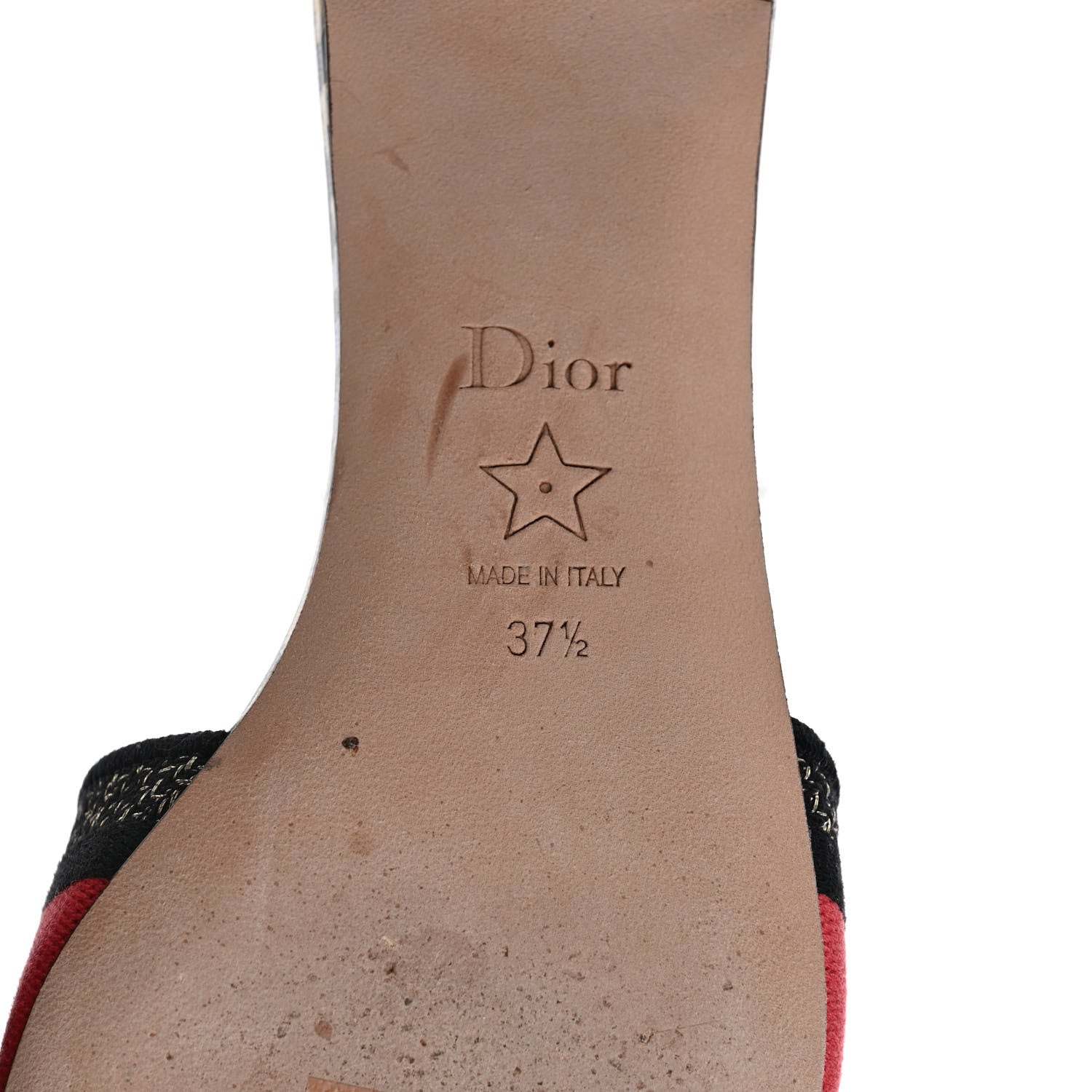 Christian Dior Canvas Toile de Jouy Pop Embroidered Dway 40mm Slide Sandals 37.5 Black Multicolor 6 of 8