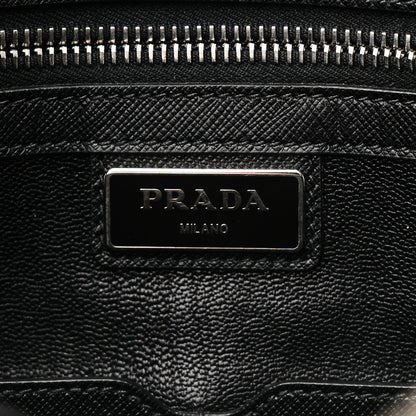 Prada Saffiano Travel Briefcase Black 6 of 9
