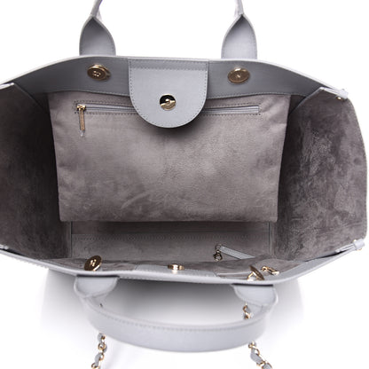 Chanel Caviar Studded Medium Deauville Tote Grey 4 of 9