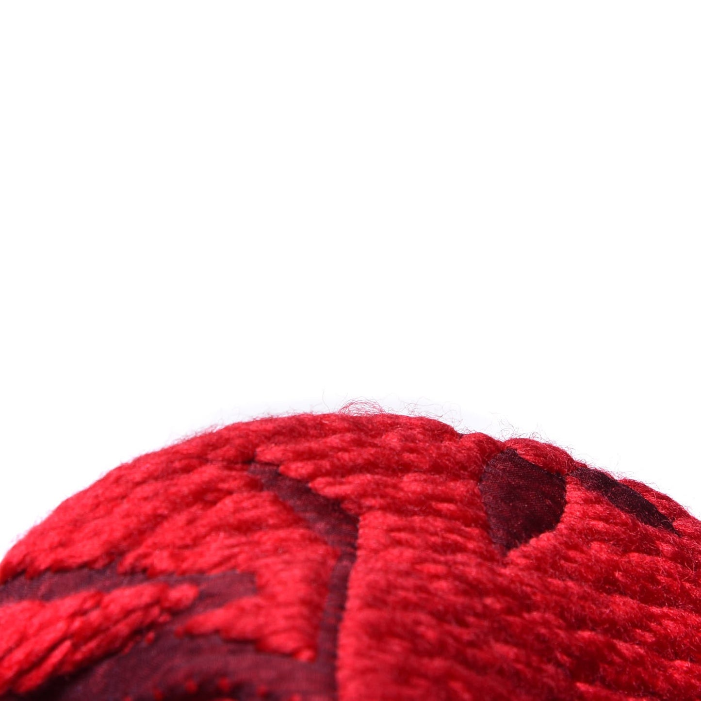 Wool Silk Logomania Scarf Rubis