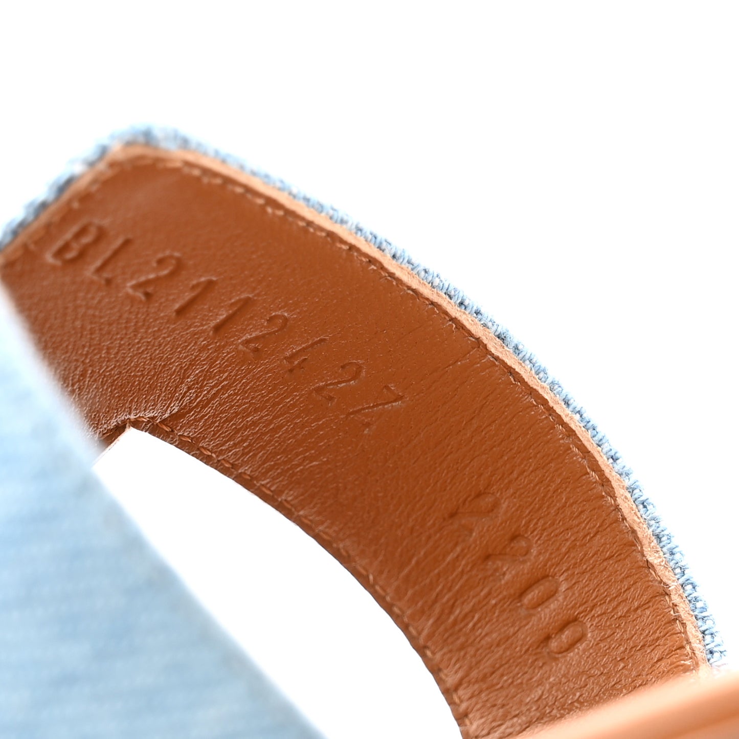 Denim Canvas Oran Sandals 37 Bleu Clair