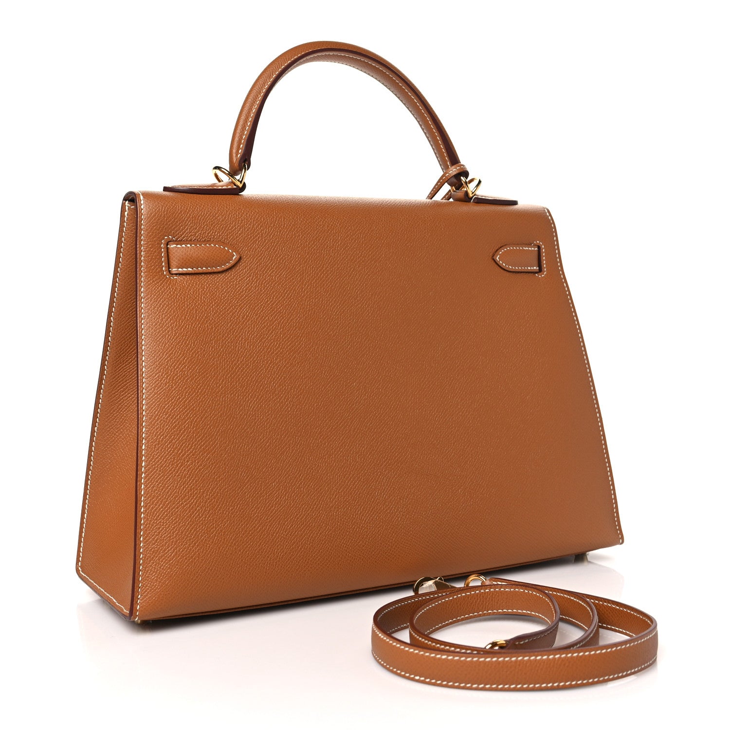 Hermes Epsom Kelly Sellier 32 Gold 3 of 11