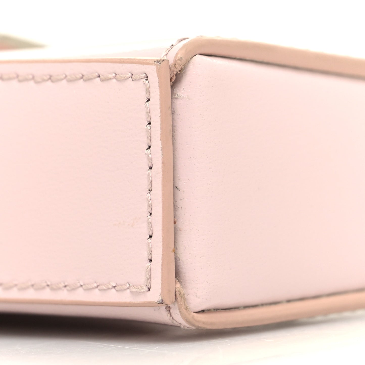 Box Calfskin Micro Cut Out Shoulder Bag Light Pink